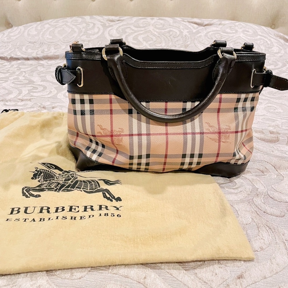 Burberry convertible Haymarket small Hepburn tote